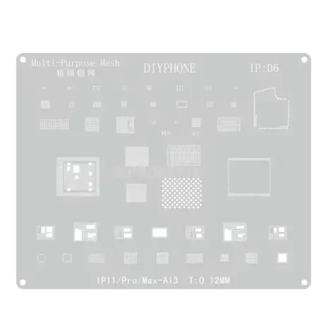 Plantilla Iphone 11 a 16  DIYPHONE de 0,12 mm BGA Stencil M0526 — imagen 10