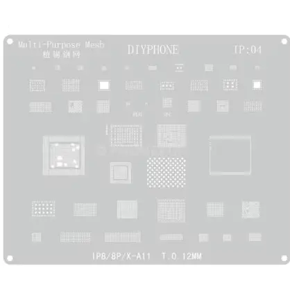Plantilla Iphone 11 a 16  DIYPHONE de 0,12 mm BGA Stencil M0526 — imagen 11