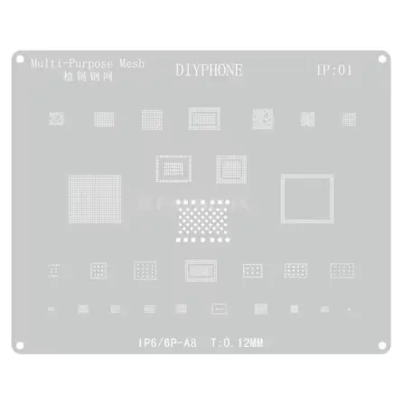 Plantilla Iphone 11 a 16  DIYPHONE de 0,12 mm BGA Stencil M0526 — imagen 6