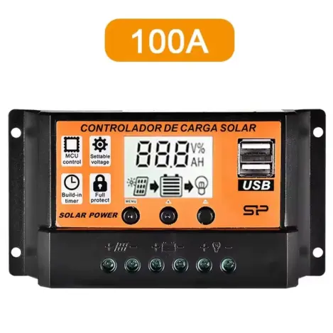 Controlador de carga Solar  PWM, 100 A PW M0786 — imagen 1
