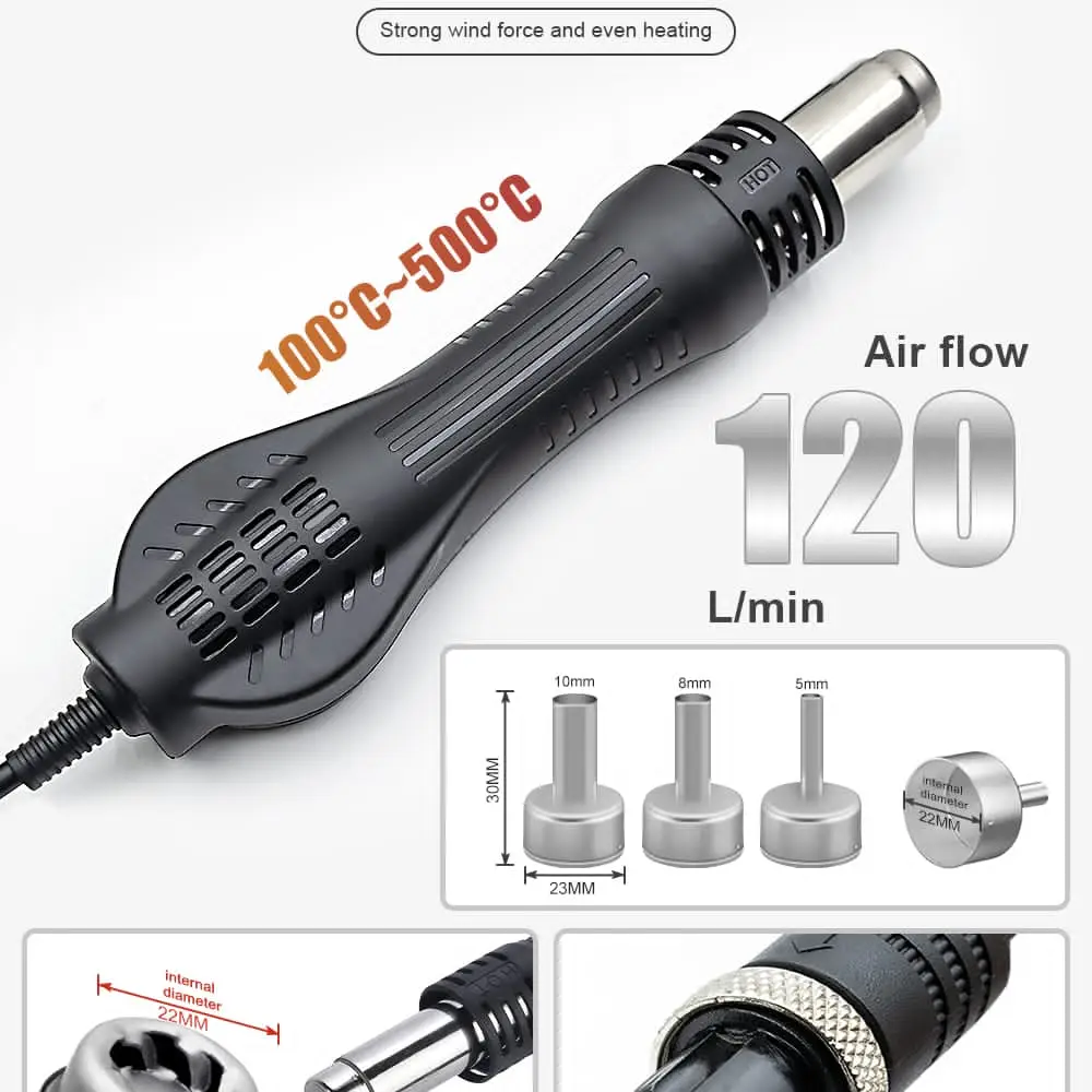 Estación de soldadura JCD 8586D 2 en 1 caliente de 750W M0395 — imagen 7