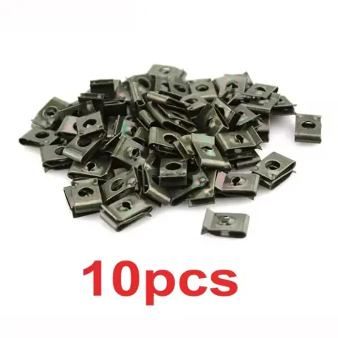 Kit de Clips sujetadores metálicos Tipo  U Autorroscantes para Coche/Moto 10 unidades — imagen 1