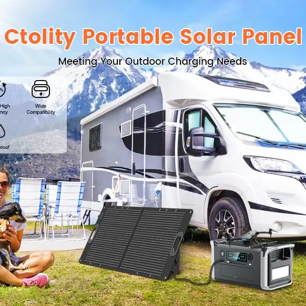Panel Solar plegable 100w 18v USB tipo C . CTOLITY M0802 — imagen 6