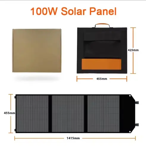 Panel Solar plegable 100w 18v USB tipo C . CTOLITY M0802 — imagen 7