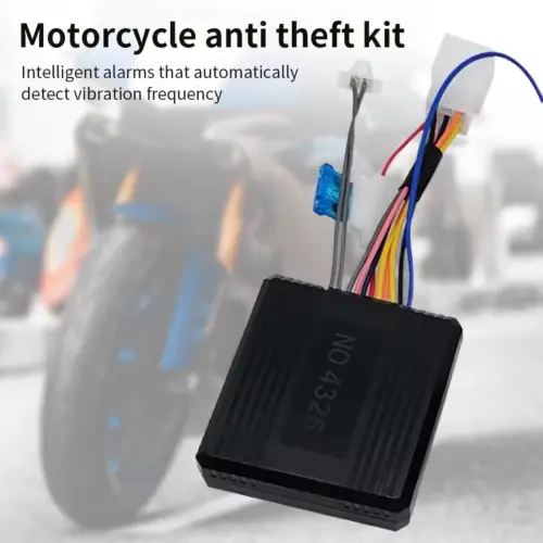 Sistema de alarma para moto de gasolina 12v antirrobo por control remoto  1-via y entrada sin llave. — imagen 1
