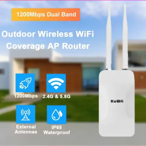 KuWfi AP1200F. Punto de acceso Wifi Dual band para exteriores. — imagen 1