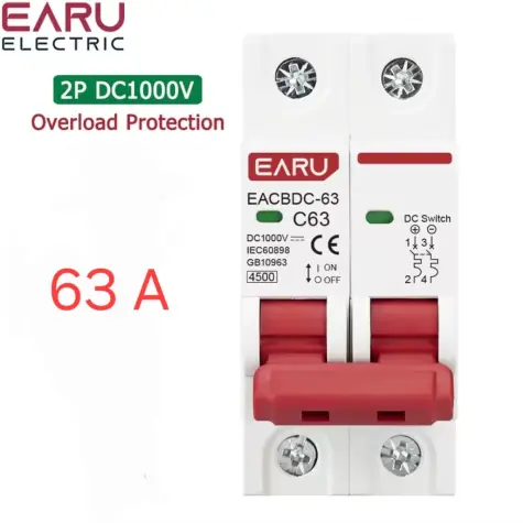 Mini brecker DC 1000V . Protección 63A 2P para solares  , hogar o industria.'s photo #1
