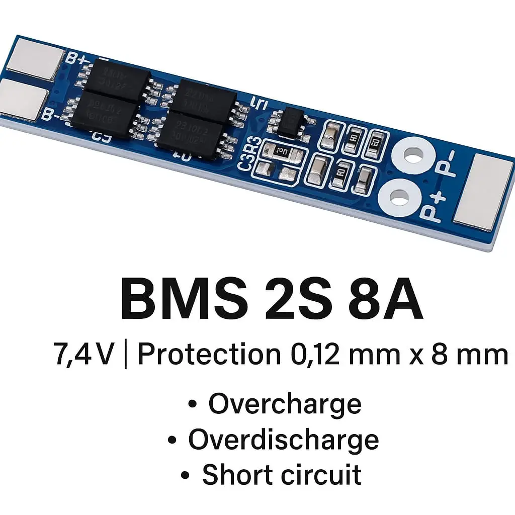 🔋 Módulo BMS 2S 8A Protector para Batería de Litio 7.4 V (2 celdas)'s photo #1