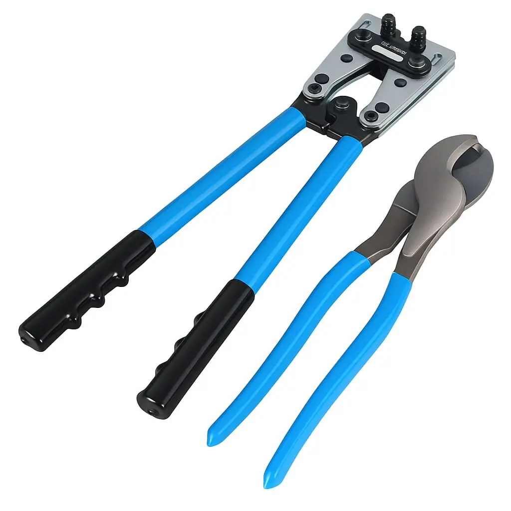 🔧 Herramienta de Crimpado + Cortacables Profesional para Cables 6-50mm² (10, 8, 6, 4, 2 y 1/0 AWG) — imagen 1