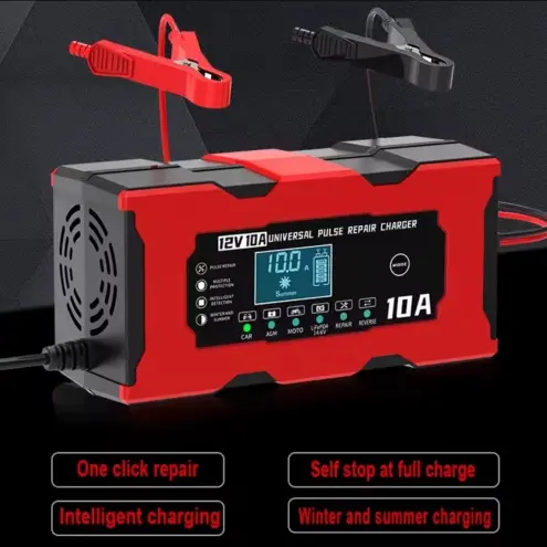 Cargador Inteligente de Baterías 12V 10A para Autos y Motocicletas M0554's photo #1