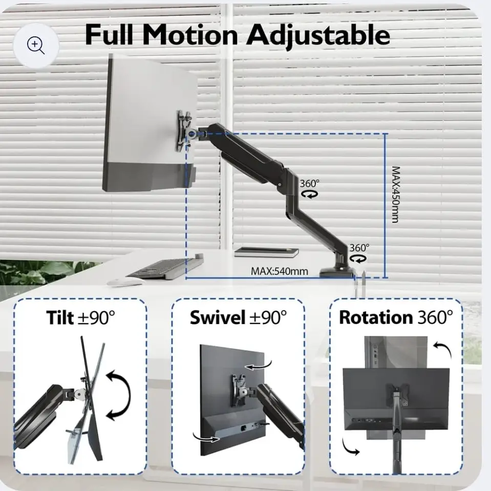 Soporte de monitor Bontec de brazo simple — imagen 3
