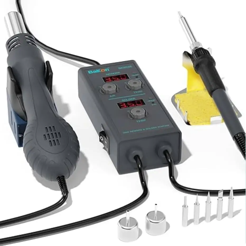 Estación de Soldadura Profesional 2 en 1 Bakon BK858E – 90W — imagen 1