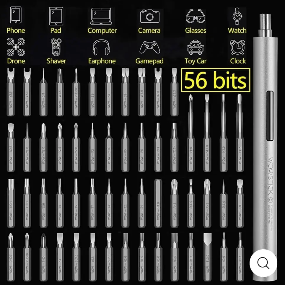Destornillador Eléctrico Profesional Wowstick 1F+ – Kit 64 en 1 — imagen 2
