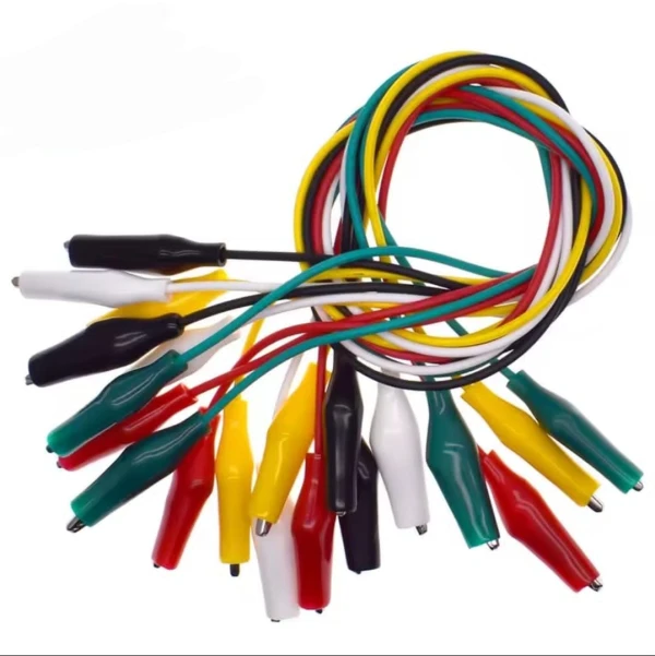 Set 10x cables con caimanes 46cm. Doble punta's foto | ELECTRONIKA MARTINEZ |  BizneCubano