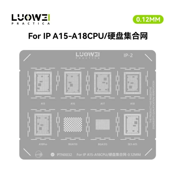 Stencil LUOWEI para CPU Apple A15 – A18 IP-2's foto | ELECTRONIKA MARTINEZ |  BizneCubano