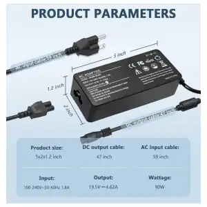 90W Universal AC Cargador adaptador de Laptop miniatura 5