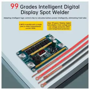 Kit de soldadura por puntos digital A99: Potencia de 1500A para baterías 18650 miniatura 5