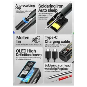 Kit de soldadura 2 en 1 ANENG SL 109- 75W M0423 miniatura 4