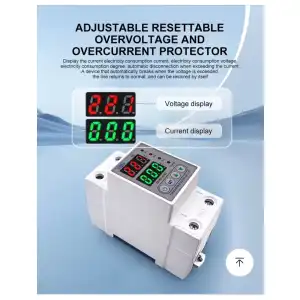 Protector de Voltaje y Corriente Ajustable TOMZN 80A ( Din Rail/ Inteligente. miniatura 3