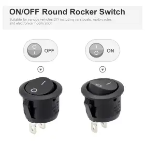 Set de 5 interruptores Rocker Redondos  M0611 miniatura 1