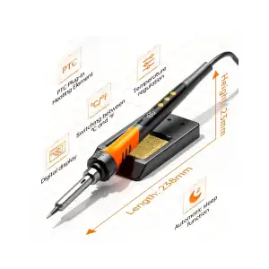 Kit Cautin 90W LCD TK917. 10 accesorios miniatura 2