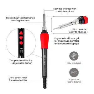 Kit Cautin digital Plusivo 60W con 21 accesorios miniatura 2