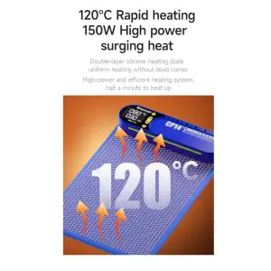 CP14+ Plancha Térmica de Silicon Doble Cara - Separador de Pantallas para Smartphone y iPad.* miniatura 1