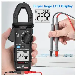 Mestek Digital Clamp Meter TRMS 6000 Cuentas - Pinza Amperimétrica AC/DC 600A para Electricistas miniatura 1