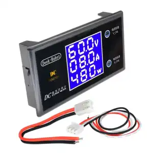 Voltímetro LCD DC 0-100V 10A 999W M0433 miniatura 1
