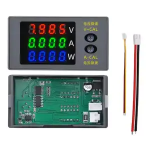 Voltímetro Amperímetro Wattímetro Digital DC730 0-100V 10A 1000W - Medidor 4 Dígitos con ajuste Fino* miniatura 3