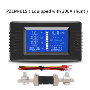 Voltimetro Amperimetro Tester 200V Shunt 200A M0357 miniatura 1