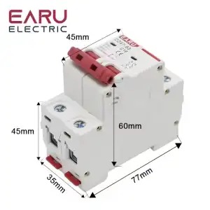Mini Breaker termomagnetico 32A 2P 400V M0957 miniatura 2