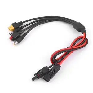 Cable Extensión Solar 4 en 1 DC5521 + DC7909 + XT60 + Anderson + IP68 30A 36V PV M0643 miniatura 1