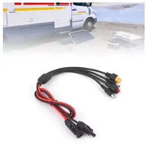 Cable Extensión Solar 4 en 1 DC5521 + DC7909 + XT60 + Anderson + IP68 30A 36V PV M0643 miniatura 2