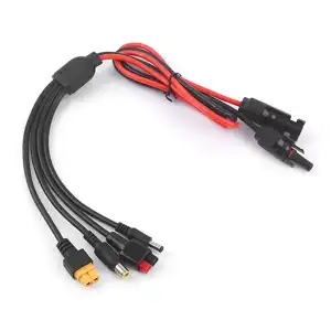 Cable Extensión Solar 4 en 1 DC5521 + DC7909 + XT60 + Anderson + IP68 30A 36V PV M0643 miniatura 3