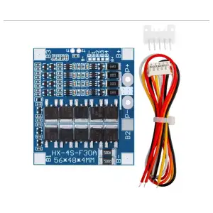 BMS 4S LiFePO4 12.8V 30A Continuo 40A Pico + Protección Sobrecarga/ Descarga + 56x48x4mm M0644 miniatura 1