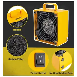 Extractor Humos Soldadura Filtro Carbón Activado 3000RPM + Filtro Repuesto Incluido miniatura 2