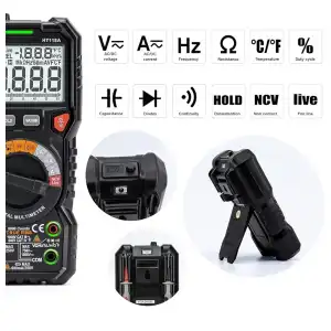Multímetro Digital KAIWEETS HT118A 6000 Cuentas TRMS CAT III 1000V CAT IV 600V + NCV + Linterna miniatura 2