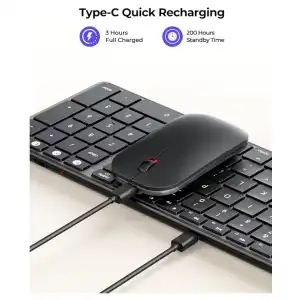 Teclado + Mouse Bluetooth SEENDA SKM64-2 Silencioso M0434 miniatura 3