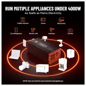 Inversor Onda Modificada  Homkeep 12V DC a 110/120V AC - 8000W M0435 miniatura 5
