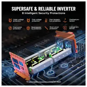 Inversor Onda Modificada  Homkeep 12V DC a 110/120V AC - 8000W M0435 miniatura 4