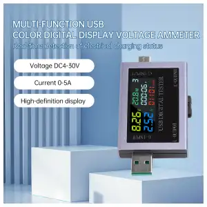 Tester USB-C Dual Digital 4.5-50V 0-8A + PD QC PPS M0138 miniatura 4