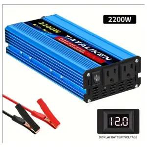 Inversor TATALIKEN Onda Senoidal Pura 2200W Pico / 1100W Continuo 12V/24V a 110V AC con Soft Start miniatura 1