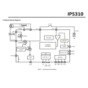 IC IP5310 Power Bank SoC 2.4A con QC y linterna M0653 miniatura 4