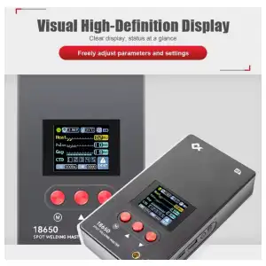 Soldadora de Puntos Portátil JCD  / H3 1200A 0.25mm con Pantalla Color 1.8" y Batería 5000mAh para 18650 / Celular miniatura 4