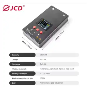 Soldadora de Puntos Portátil JCD  / H3 1200A 0.25mm con Pantalla Color 1.8" y Batería 5000mAh para 18650 / Celular miniatura 5