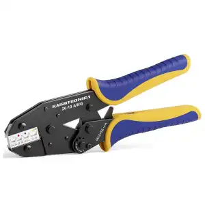 Crimpadora Trinquete Conectores Termo Retráctil AWG 26-10 Terminal Nylon Aislado M0660 miniatura 2