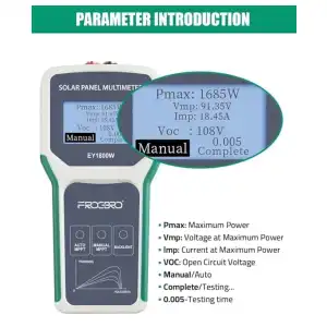 *FROGBRO 1800W Solar Panel Tester MPPT Fotovoltaico Multímetro Probador PV miniatura 3
