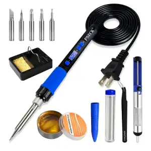 Kit Cautín Soldador 80W Lápiz T Azul PNECK M049 miniatura 1