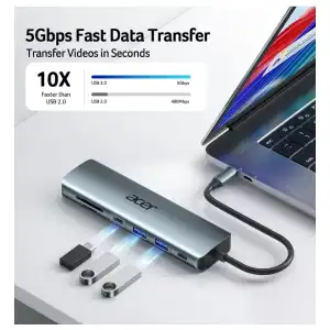 Acer Hub USB-C 7 en 1 Adaptador Multipuerto 4K HDMI 100W PD M0456 miniatura 5